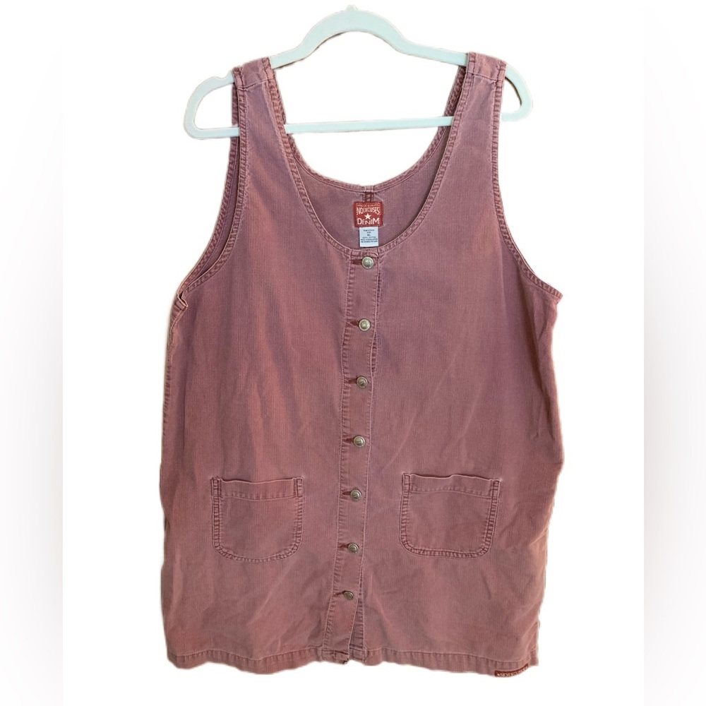 Pink Button-Down Corduroy Jumper